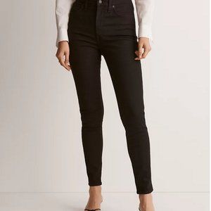 NWT Madewell 10" High Riser Skinny Jeans in Black Frost Women's Size 27 Denim